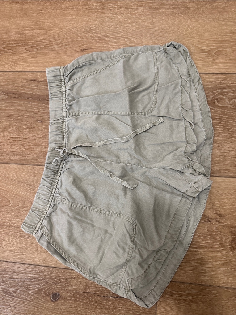 Cynthia Rowley Olive Green Drawstring Active Shorts